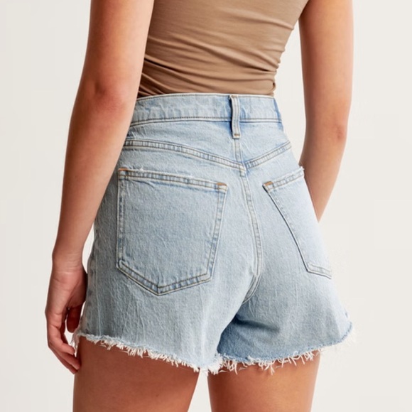 Abercrombie & Fitch Light Blue Jean Shorts - Picture 2 of 7